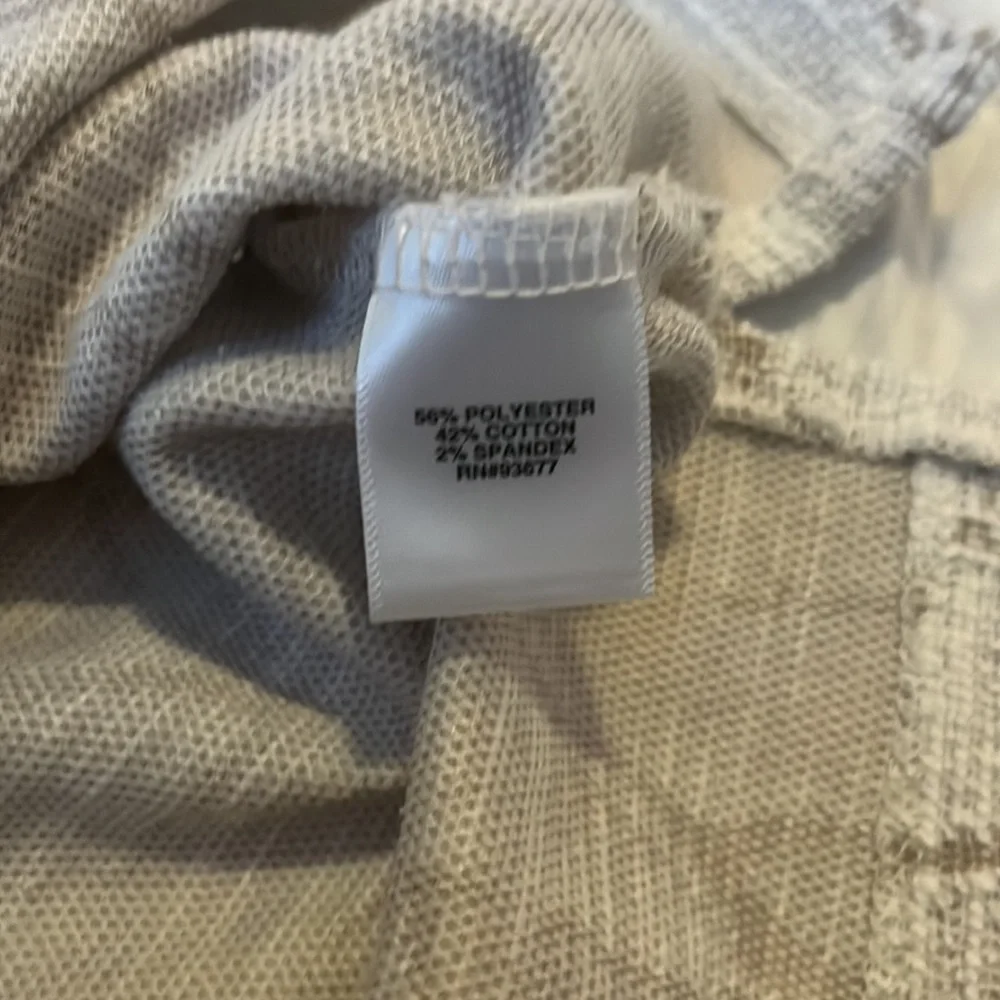 Liz Claiborne V-Neck A-Line Sleeveless Dress ~ Cream ~ L - Picture 5 of 5